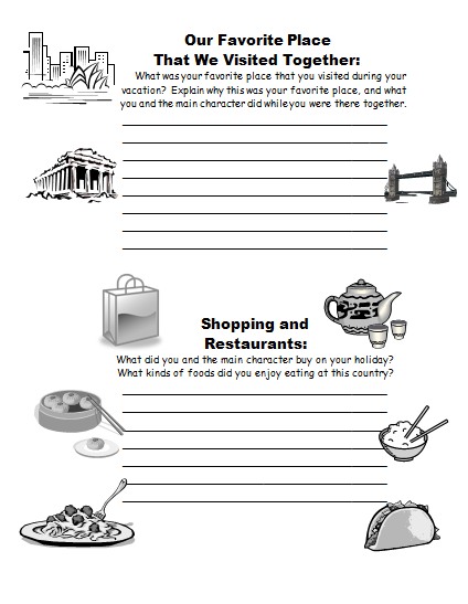 Suitcase Book Report Projects First Draft Worksheets
