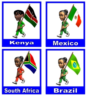 International Children With Flags