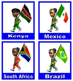 International Children With Flags