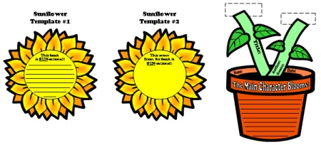 Spring Flower Book Report Projects and Templates and Graphic Organizers