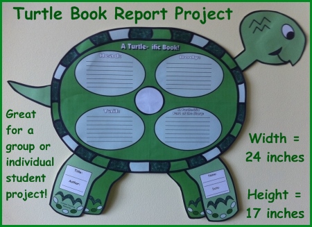 Fun Turtle Book Report Project Templates and Printable Worksheets For Elementary School Students