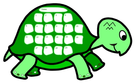 Turtle Sticker Chart Templates