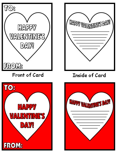 Valentines Cards Templates Word