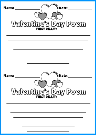 valentine writing paper. Valentine#39;s Day Poetry Lesson
