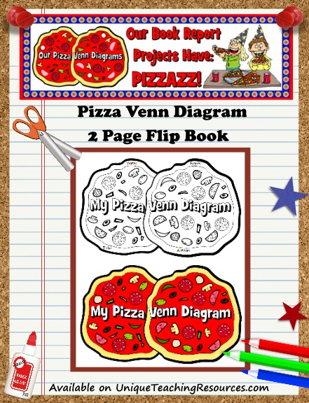 Pizza Venn Diagram Book Report Project  Templates