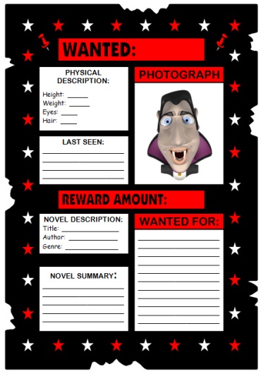 Fun Book Report Project Ideas for Elementary Students Wanted Poster Examples