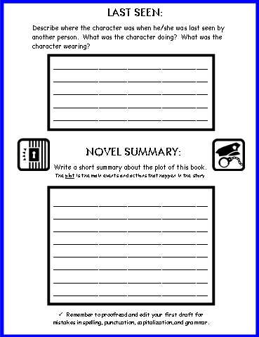 Wanted Poster First Draft Worksheets