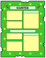 Wanted Poster Book Report Projects Green Templates