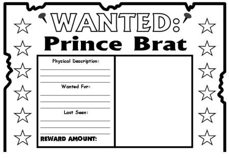 The Whipping Boy Wanted Poster Templates