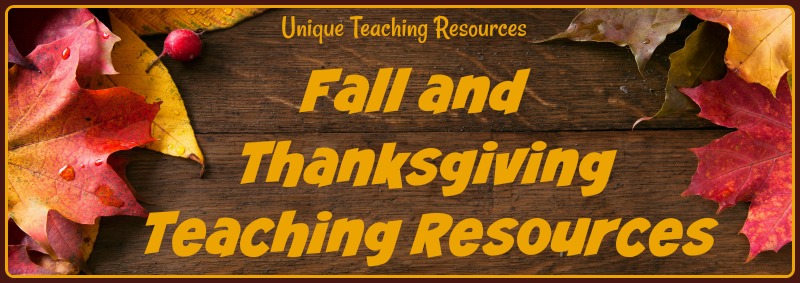 Fun fall and Thanksgiving teaching resources, projects, and activities