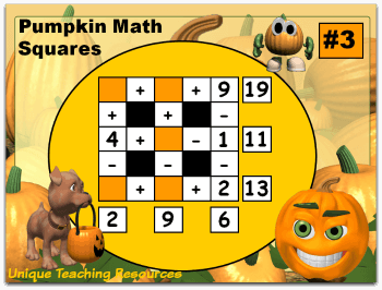 Fun and challenging Halloween math problems for your students to solve.