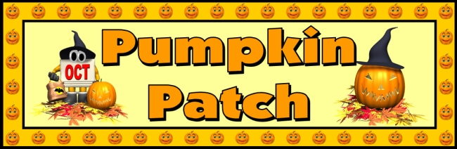 Free Halloween teaching resource to download - Pumpkin Patch bulletin board banner