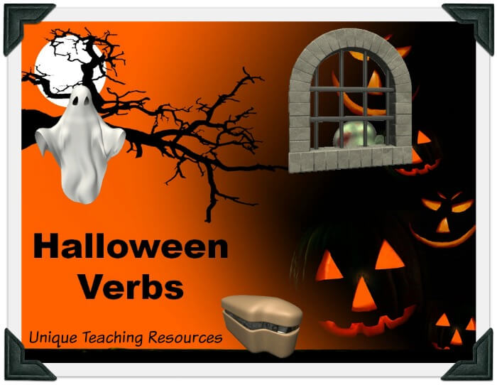 This is a fun Halloween powerpoint presentation that reviews verbs in an engaging game-like format.