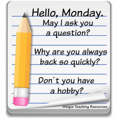 Funny question and quote about Monday