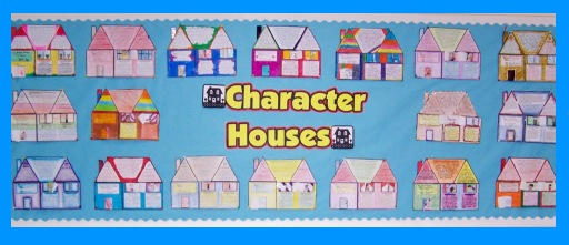 House Book Report Projects Elementary Classroom Bulletin Board Display Example