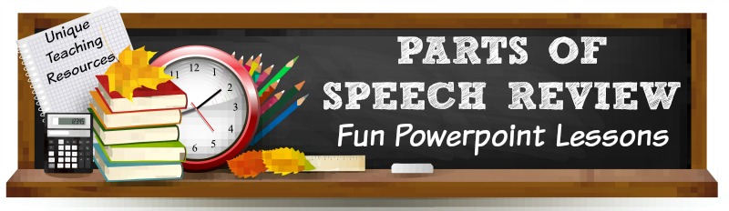 Fun powerpoint presentations for teachers to use to review parts of speech with their students.
