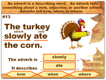 Click here to view Thanksgiving adverbs powerpoint.