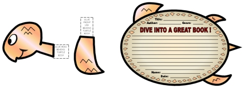 Dive Into Reading Books Book Report Projects Turtle Templates