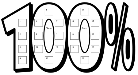 100 Percent Club Sticker Charts and Templates (100% Club)