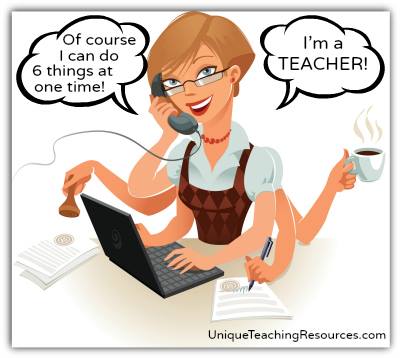 Funny multi-tasking busy teacher meme