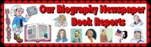 Biography Newspaper Book Report Projects Bulletin Board Display Banner