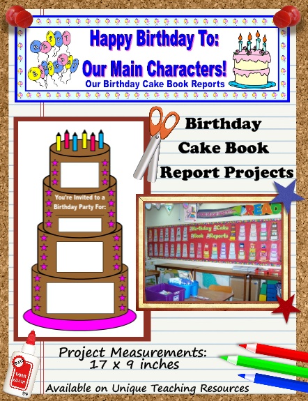 Fun Book Report Project Ideas - Birthday Cake Templates