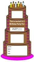 Main Character Birthday Cake Book Report Templates