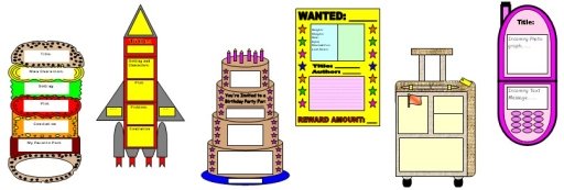 Book Report Templates, Projects, Sets, and Worksheets