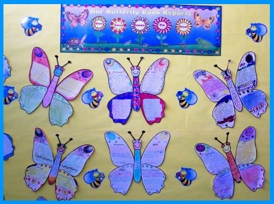 Spring Butterfly Book Report Projects Bulletin Board Display