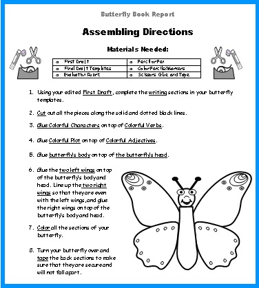 Butterfly Book Report Project Directions