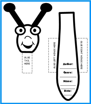 Butterfly Head Black and White Book Report Projects Templates