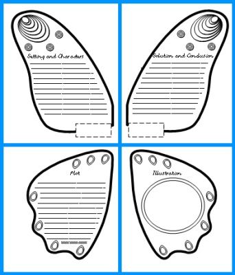 Butterfly Elementary Student Book Report Projects Templates and Worksheets