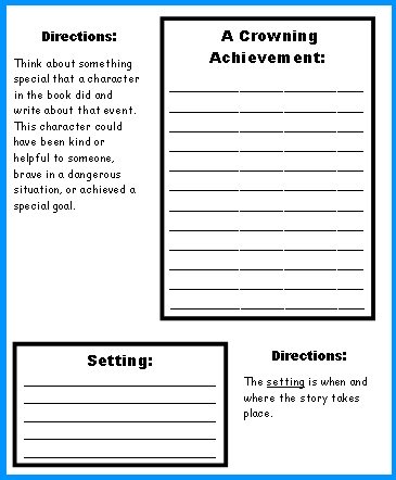 Castle Book Report Project First Draft Creative Writing Worksheets