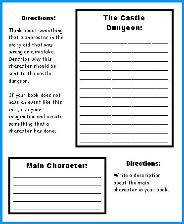 Medieval Times Castle Book Report Project First Draft Worksheets