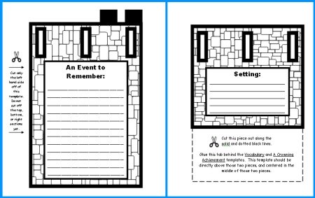 Castle Shaped Book Report Project Student Writing Templates