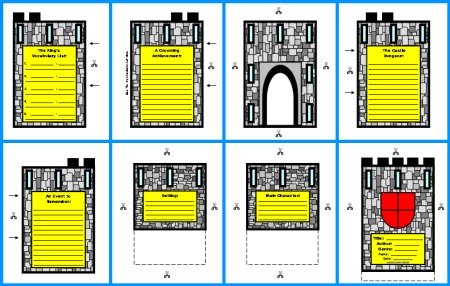 Medieval Castle Book Report Group Project Color Templates