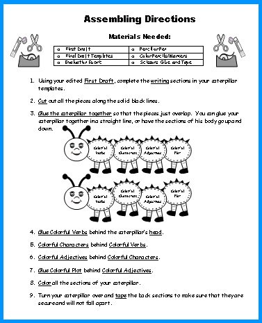 Caterpillar Book Report Project Directions