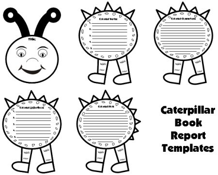 Caterpillar Book Report Project Templates Spring Teaching Resources