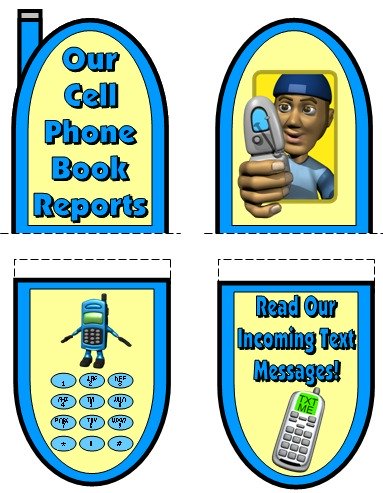 Fun Book Report Projects and Ideas Cell Phone Templates