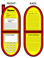 Cell Phone Book Report Templates