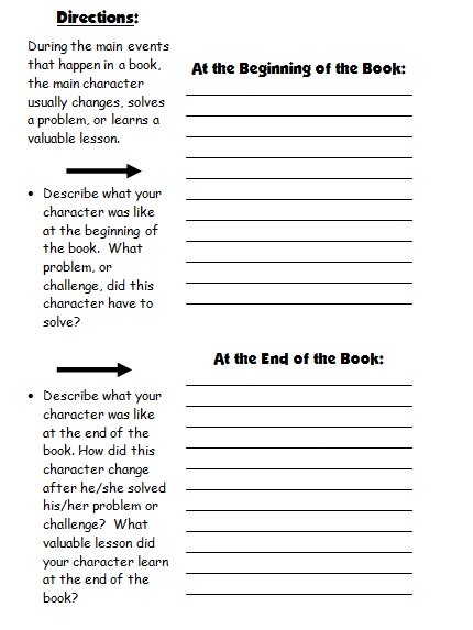 Main Character Book Report Projects First Draft Templates
