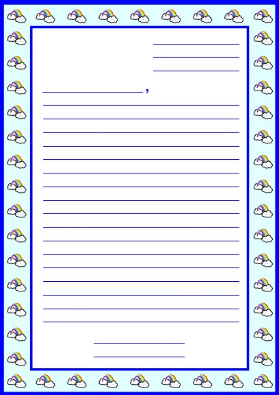 Letter Writing Printable Worksheets