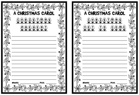 A Christmas Carol Charles Dickens Creative Writing Lesson Plans Idea