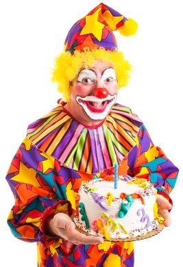 Clown With Birthday Cake