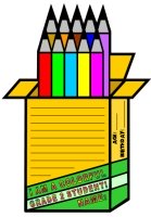Pencil Crayon Box Shaped Creative Writing Templates