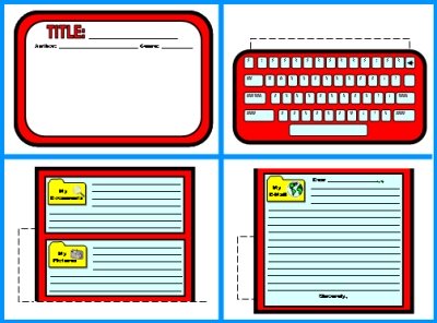 Computer Shaped Book Report Projects Templates