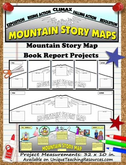 Creative Book Report Project Ideas - Mountain Story Map Templates