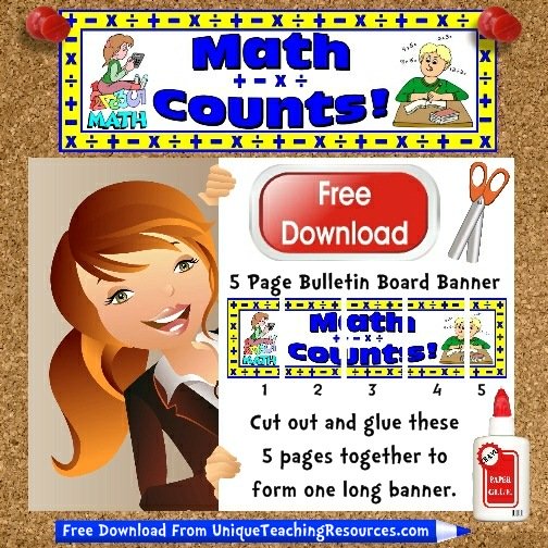 Download Free Math Bulletin Board Display Banner