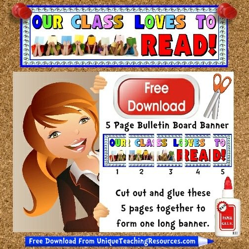 Download Free Reading Bulletin Board Display Banner
