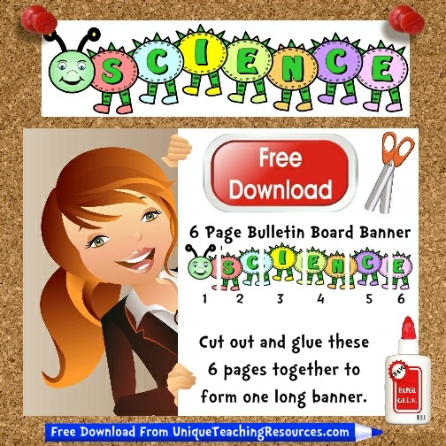 Download Free Science Caterpillar Bulletin Board Display Banner